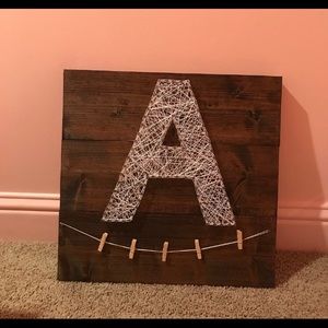 initial string art